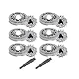 6pcs Shaver Head and 2pcs Brush SH90 Shaving Replacement Heads for S9000 S8000 9XXX 8XXX S9531 S9721/84 S9511 S8950 S8980/12 S9311/21 Blades