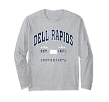 Dell Rapids South Dakota SD Throwback Vintage Athletic Long Sleeve T-Shirt