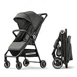 Tumibabiii Baby Stroller-Single-Handed Folding, Multi-Angle Adjustable, Front-Back bidirectional, Suitable for 30KG1-3-year-old Infants, Portable Umbrella carts and Portable Travel carts (Black)