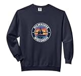 Milwaukee Wisconsin Vintage Sailing Sail Boat xi Comfort Colors Adult Sweatshirt