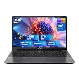 NIMO 15.6 IPS FHD-Laptop, 16GB RAM 1TB SSD Intel Pentium Quad Core N100, Computer with Backlit Keyboard Fingerprint (Beat to i3-1115G4 Up to 3.4GHz) Laptops for Student, Win 11 Gray