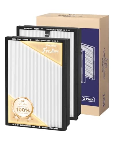 Original FreAire Replacement Filter for HAP611WF Air Purifier – Efficiently 3-in-1 H13 True High-Efficiency Activated Carbon Filter, 2 Pcak