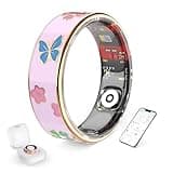 Elegant Smart Ring for Women & Men, Fitness & Health Tracker with 24/7 Heart Rate Monitoring, Sleep Tracking, Blood Oxygen (SpO2) Monitor, IP68 Waterproof, Step Counter, for iOS & Android (Pink, 9)