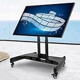 UWYTGF Monitor Arms Tv Stand Mobile Tv Cart,Suitable for Rolling Floor Stand with Adjustable Height for 32-75 Inch Tvs