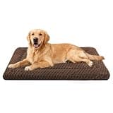 Dog Bed Crate Mat, Soft Durable Washable Anti-Slip Kennel Pad for Dogs & Cats, Reversible (Dark Brown, L(35"*23"*1.5"))