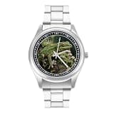 FodPand Analog Men Stainless Steel Band Watch Big Face Silver Wristwatch