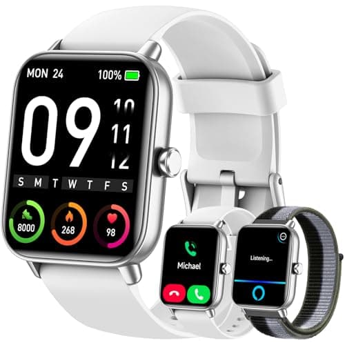 Hingso Smart Watches for Women/Men, 1.85" HD Alexa Built-in Smart Wacth for Android Phones/iPhones with SpO2 & Heart Rate Monitor, Sleep & Step Tracker, 120+ Sport Modes Fitness Tracker Watch