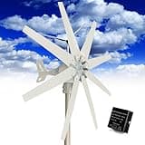 14000W Off-Grid 8-Blade Wind Turbine Generator Kit - 12V/24V/48V/110V/220V, with Solar Hybrid Controller for Home Energy Solutions