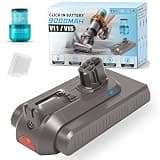 HopeNest V11 Battery Replacement Compatible with V11 V15 SV15 Button Click in Installation Style Battery V11 Extra/Absolute/Animal/Outsize SV15 SV16 SV22 970425-01 Vacuum Cleaner Light Grey