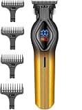 RASRGTRQ Men's Professional Hair Clippers Hair Trimmers Electric Clippers(Yellow)
