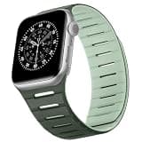 Bisikor Compatible with Apple Watch Band 42 (Series11/10) 41 40 38mm, Double Sided Wearable Soft Breathable Replacement Loop Strap for iWatch SE Series 11 10 9 8 7 6 5 4 3 (Darkgreen/Lightgreen)