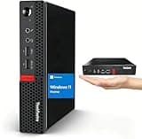 Lenovo ThinkCentre Mini Desktop Computer, AMD Dual-Core Processor, 16GBRAM, 256GB SSD, Dual-Display Support, Wi-Fi, Bluetooth, USB, RJ-45, Windows 11 Home, for All-Around Use