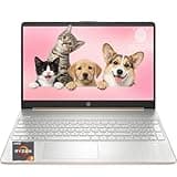 HP 15.6" Student Laptop, AMD Ryzen 3 Processor, 16GB RAM, 512GB PCIe SSD, Fingerprint Reader, Wi-Fi 5 & Bluetooth, Windows 11, Pink, for Home & Office