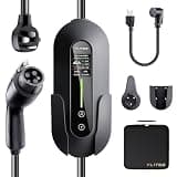 YLITES Level 2 EV Charger 40Amp, 240V 9.6KW Portable Electric Vehicle Charging Stations with NEMA 14-50P, 25FT Cable Adjustable Current/Timing Delay Home Electric Car Charger for J1772 BEVs/PHEVs