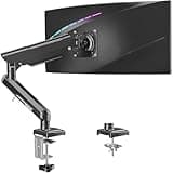 Single Monitor Desk Mount, 13-32 inch Adjustable Full Motion Monitor Arm, Computer Monitor Stand Holder with Clamp and Grommet Base, Fits 4.4 to 22lbs Screens, VESA Mount Bracket, Black, Freelift Pro