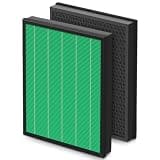 400/400S Replacement Filter for Coway AIRMEGA Max2 400 400S 400(G) 400S(G) Air Purifier, Max2 Green HEPA and Active Carbon Filter Set, AP-2015-FP, 1 Set