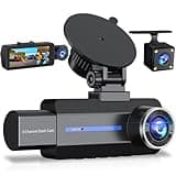 BAEASU Dash Cam Front and Rear 2.5K/1440P, 3 Channel Dash Camera for Cars Dash Cam Front Rear and Inside with 32GB Card, 3.16" IPS Screen, G-Sensor, Loop Recording, Night Vision, Parking Mode