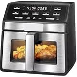 Gourmiaa Digital Air Fryer 8QT with Window and Light Black