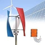 Ofyphth Wind Turbine Vertical Wind Generator Kit, Wind Power Generator, Low Noise Vertical Wind Turbine, with Controller, for Marine, RV, Home, Windmill Generator Suit. B-12V