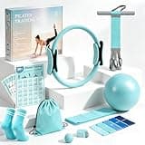 Pilates Essentials Kit for Women, Pilates Kit for Home Workouts with Pilates Ring, Mini Ball, Resistance Bands, Pedal Resistance Band, Yoga Strap, Socks, Bag, at Home Pilates Kit for Beginners