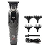 DAXXIN Hair Clippers, Hair Trimmer for Men 0 Gapped T Blade Oil Head LED Display Low Noise Cordless Professional Clipper Finishing Machine(Black)
