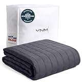 YnM King Size Weighted Blanket for Adults (88x104 Inches, 20 Pounds, Dark Grey), Exclusive Smallest Compartments with Glass Beads, Heavy Bed Blanket for Two Persons of 90~160lbs on Queen or King Bed
