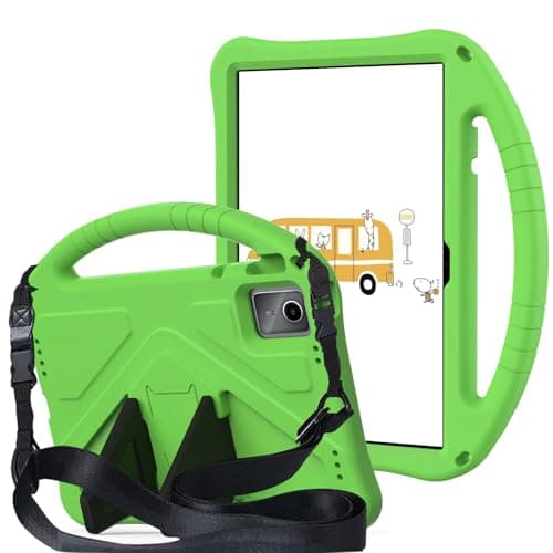 HUYOKHG for Motorola Moto Pad (2026) 11.0 inch 2026 Released Case Lightweight EVA Tablet Cover with Adjustable Strap, Shockproof Handle & Kickstand Portable Protective Shell(Green)