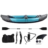 2 Person Foldable Kayak, Inflatable Kayak with Thickened PVC Material, Sun Protection & Multi - Chamber Design for Fishing, Rafting, Boating