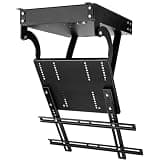 Electric TV Stand,Electric Adjustable Ceiling TV Lift Mount with Remote Control,Large Flip Down Motorized Hanging Bracket,90° Flip Down,Up to 176 Lbs,for 32-98 Inch Screens(76-98in)