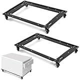 Yuntau 2 Set Adjustable Lateral Files and Storage Cabinet Dolly Large Commercial Adjustable Cabinet File Dolly for Home Office, Long30''-42'', Width18''-25''