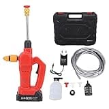 Cordless Pressure Washer IPX7 Battery Powered Portable Power Cleaner with 180 Degree Rotating Nozzle for Cars Fence Patio