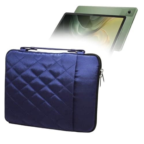 BoxWave Case Compatible with Motorola Moto Pad (2026) - Quilted Carrying Bag, Soft Synthetic Leather Cover w/Diamond Design - Navy