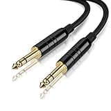 CableCreation 1/4'' TRS Cable 6FT*2, Pro Grade Instrument Guitar Cable,1/4 Inch 6.35mm Balanced Stereo Audio Cord for Bass,Keyboard,AMP,Speaker,Mixer,Studio Monitors,Yamaha Speaker/Receiver