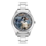 FodPand Mens Stainless Steel 3-Hand Analog Watch Easy Reader 40mm Dial