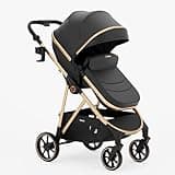 Babideal 3 in 1 Baby Stroller, Convertible Newborn Stroller with Reversible Seat, Adjustable Backrest, EVA Wheels, Large Storage Basket, Compact Fold for 0-36 Months