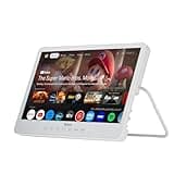 SYLVOX Waterproof Portable TV, 15.6" Shower TV 1080P Smart TVs for Bathroom, 10000mAh Rechargeable Battery Operated (4-6H Play Time), IP66 Waterproof, Voice Assistant, 360° Rotating Kickstand