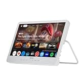 SYLVOX Waterproof Portable TV, 15.6" Shower TV 1080P Smart TVs for Bathroom, 10000mAh Rechargeable Battery Operated (4-6H Play Time), IP66 Waterproof, Voice Assistant, 360° Rotating Kickstand
