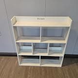 Ifeetails Bookcases White Multi-Layer Wooden Bookshelf, Modern Storage Bookcase
