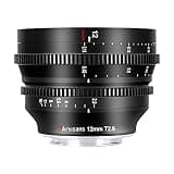 7Artisans 12mm T2.9 Large Aperture APS-C Ultra-Wide Angle Cine Lens, Manual Fixed Focus Low Distortion Cinema Lens for Fujifilm X Mount, Black