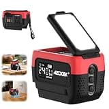 Azocek 240W Power Inverter Pure Sine Wave Compatible with Milwaukee 18V Battery (No Battery), 7A Fast Charger, Portable Power Station with 120V AC Outlets, USB-C (140W), 2 QC USB Ports(18W), 600LM LED