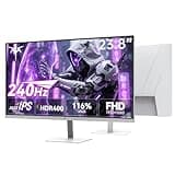 KTC 24 Inch 240Hz Gaming Monitor,1080P PC Computer Monitor FHD, Fast IPS Panel, HDR 400, Adaptive Sync, 1ms(MPRT), 116% sRGB, HDMI Display Port, Eye Care, VESA Mount, White H24F7