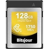 Bitsjour 128 GB CFexpress Type B Card, Smooth RAW 8K Video and Photo, Digital CF Express Memory Card for Cameras Camcorder