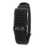 Smart Bracelet Fitness Tracker Nylon, IP68 Sleep Tracker, Smart Health Wristband with 150 Sports Modes, Call Reminder, Alarm Clock, Long Battery 20 Days for Men Women (Black)