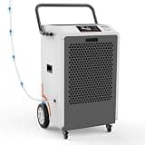 Prikod 260 Pint Commercial Dehumidifier Built-in Pump for 8500 Sq Ft, Large Capacity Industrial Dehumidifier with Auto Defrost for Basement, Crawl Space, Water Damage Restoration, Includes Drain Hose