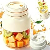 2026 Upgraded Portable Wireless Juicer Cup, 38-Blade Rechargeable Personal Blender (28/45 Oz), USB-C Fresh Juice Maker with Dual Lid for Travel, Shakes and Smoothies (White 45oz)