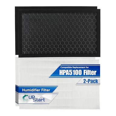 2-Pack HRF-R1 Filter R Kit for Honeywell HPA5100B Filter Replacement - Compatible with Honeywell HPA5100 Filters Set HEPA Air Purifier Model HPA5100W HPA 5100B HPA-5100 with Honeycomb Carbon Filters