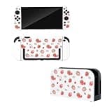 VRUIVR Portable Strawberry Storage Bag for Switch 2 Game Console Anti-Fall Hard Shell With Dock Cover (White)