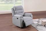 GOWE Modern Style 1pc Manual Recliner Sincere Bone Finish Padded Seat and Backrest Primary Living Room