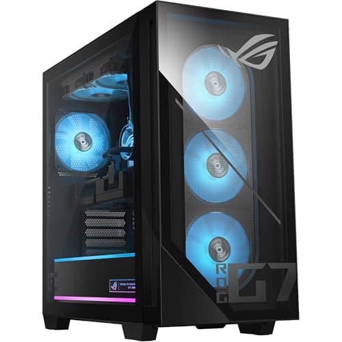 ASUS ROG G700 Gaming Desktop PC - Intel Core Ultra 9 285K Processor, 2TB NVMe SSD, 96GB RAM, NVIDIA GeForce RTX 5070 Ti 16GB, Liquid Cooling, RGB Lighting, Backlight Keyboard & Mouse, Windows 11 Home