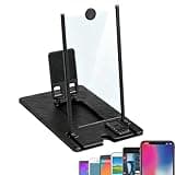 Cell Phone Screen Magnifier - Foldable Stand with Wireless Remote Control,3D HD Phone Magnifying Screen - for Movie TV Game Video Entertainment Viewing